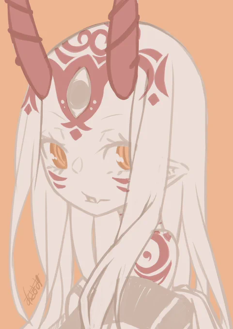 おっはようございまーす(● ˃̶͈̀ロ˂̶͈́)੭ꠥ⁾⁾どようびなり☆ミ今日はやることやって冬コミ原稿すすめるべや(๑>◡<๑)いやっはー今日の朝らくがきは茨木ちゃんなり( '▽`)この感じ久しぶりですなぁ☆ミ 