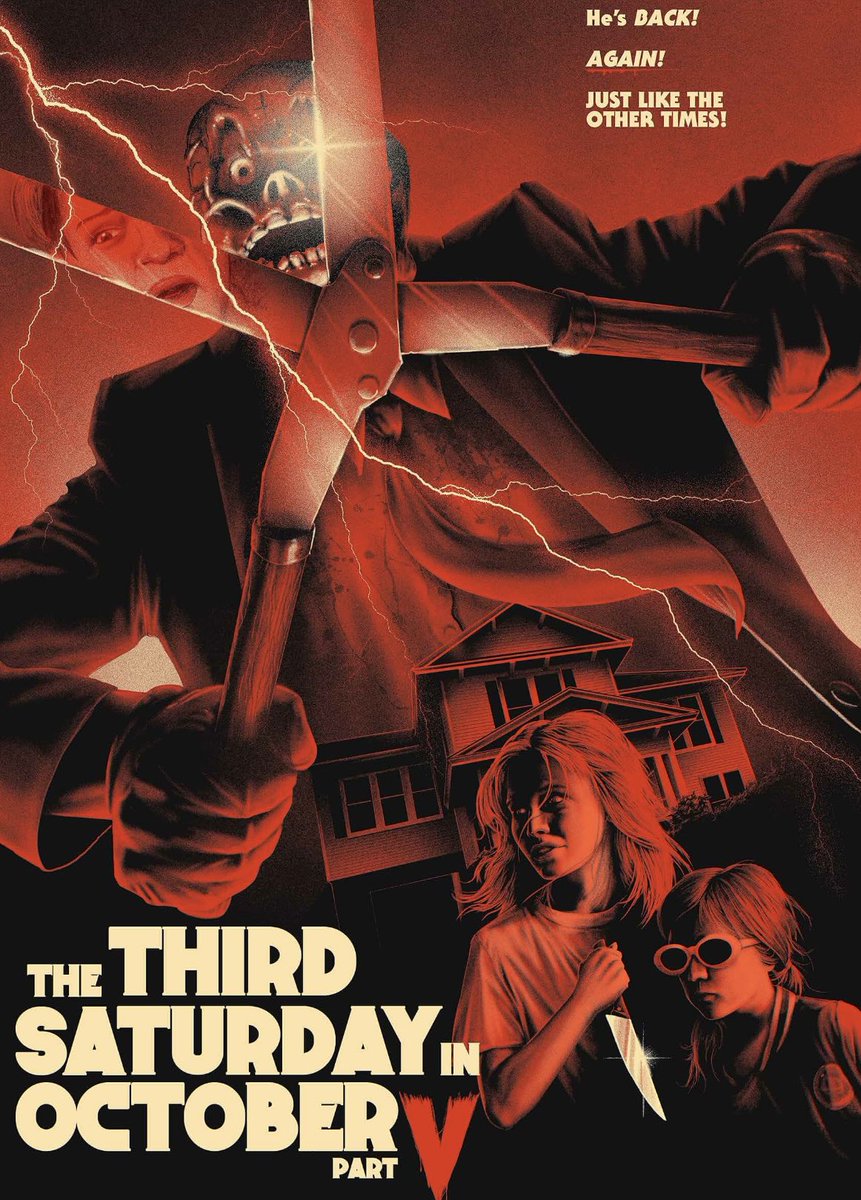 OnlyMissKodee's tweet photo. Movie #29 is The Third Saturday In October Part V. This was bonkers fun and I loved it. Completing objective 41 #CivilGoreHMC7 https://t.co/B1stuqyCDO