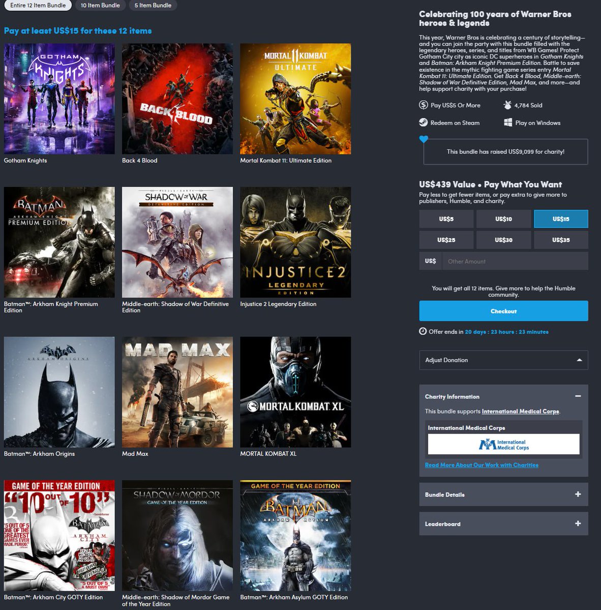 Get LOTR, Batman and Mortal Kombat in New Humble Bundle