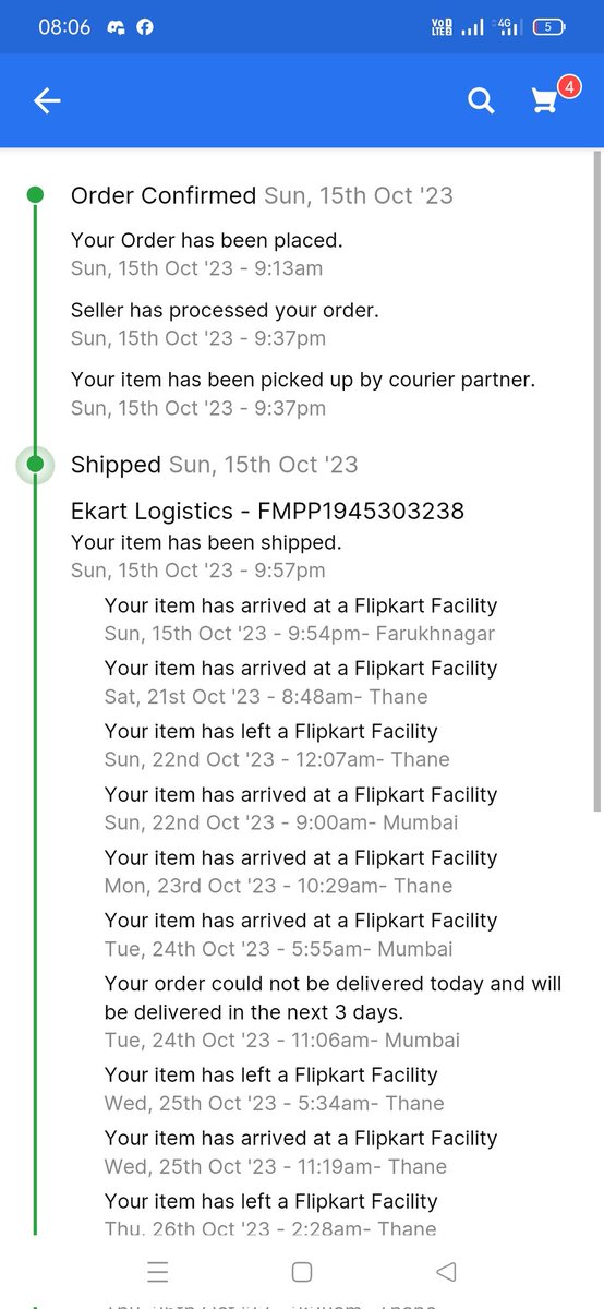 Prashanfrd's tweet photo. Dear Kalyan Sir, pl chk what's wrong with your delivery and support team. 1st DD (delivery date)- 20/10, 2nd- 22/10, 3rd- 26/10, now- no DD. This is as per your support tm(Just to inform you, they nvr get connected easily. It always says our team is busy, will call bk ltr (cont.) https://t.co/7M3OmdFKA3