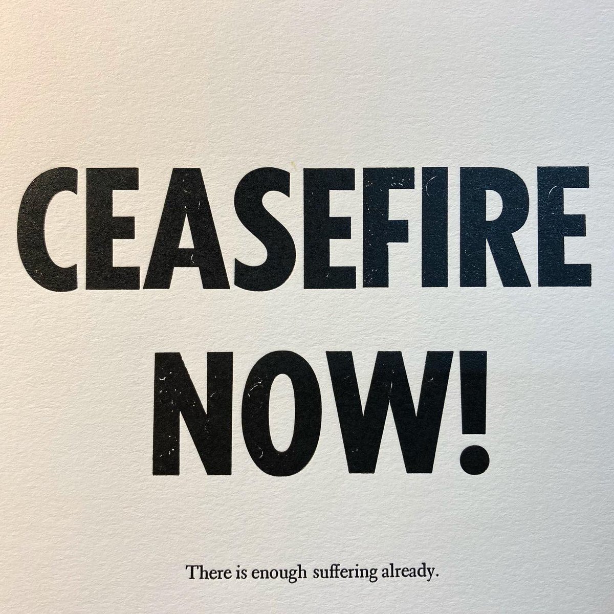 TLinotypist's tweet photo. #letterpress #linotype #gaza #israel #ceasefirenow Cast 8 and 11pt Electra with Cursive, and 96pt Gothic Medium Condensed on the Ludlow https://t.co/WYbAIjgce3