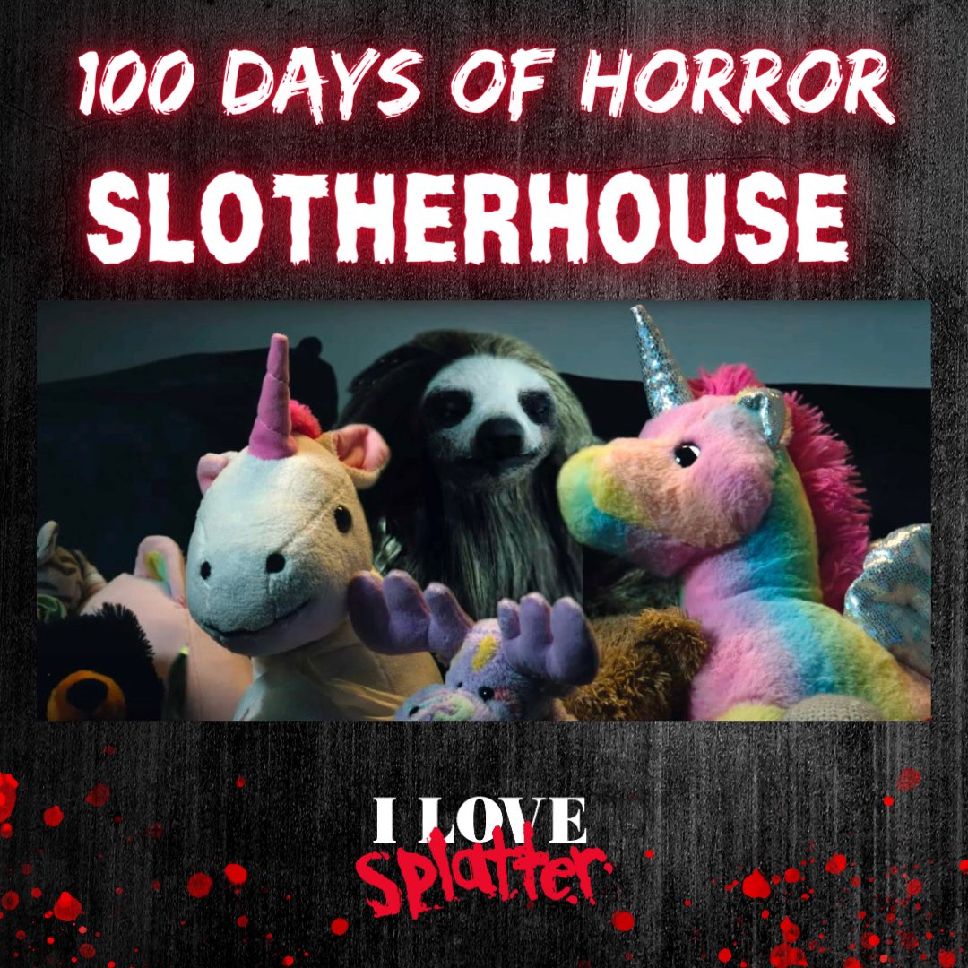 ilovesplatter's tweet image. #100DaysofHorror, Day 97: SLOTHERHOUSE (2023), Directed by Matthew Goodhue.

I fully expected this to be from the director of ZOMBEAVERS - but surprise, it’s not! This is as silly as you expect, with the added benefit of the sloth being a ridiculously cute puppet.