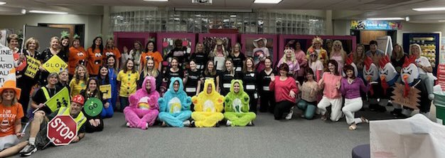 The GRE Staff enjoyed dressing up for today’s harvest party festivities!!Smiles, costumes, and fun had by all!!