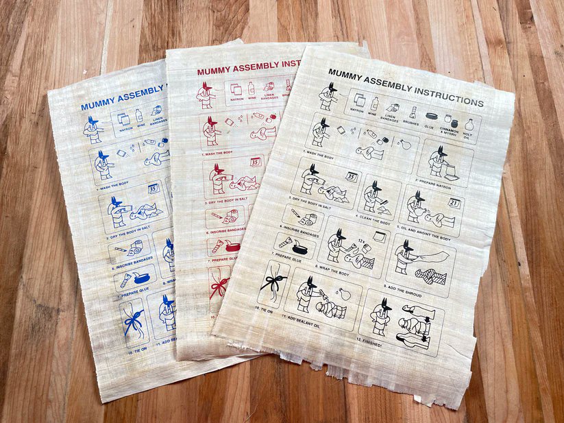 EmporiumThought's tweet photo. We had an issue with the store page for our papyrus mummy posters because of the high volume so have had to set up  a new page and cancel the  original orders on etsy. We're sending out discount codes for 5% off to all those affected to apologize for the inconvenience https://t.co/AKjsbNJRER