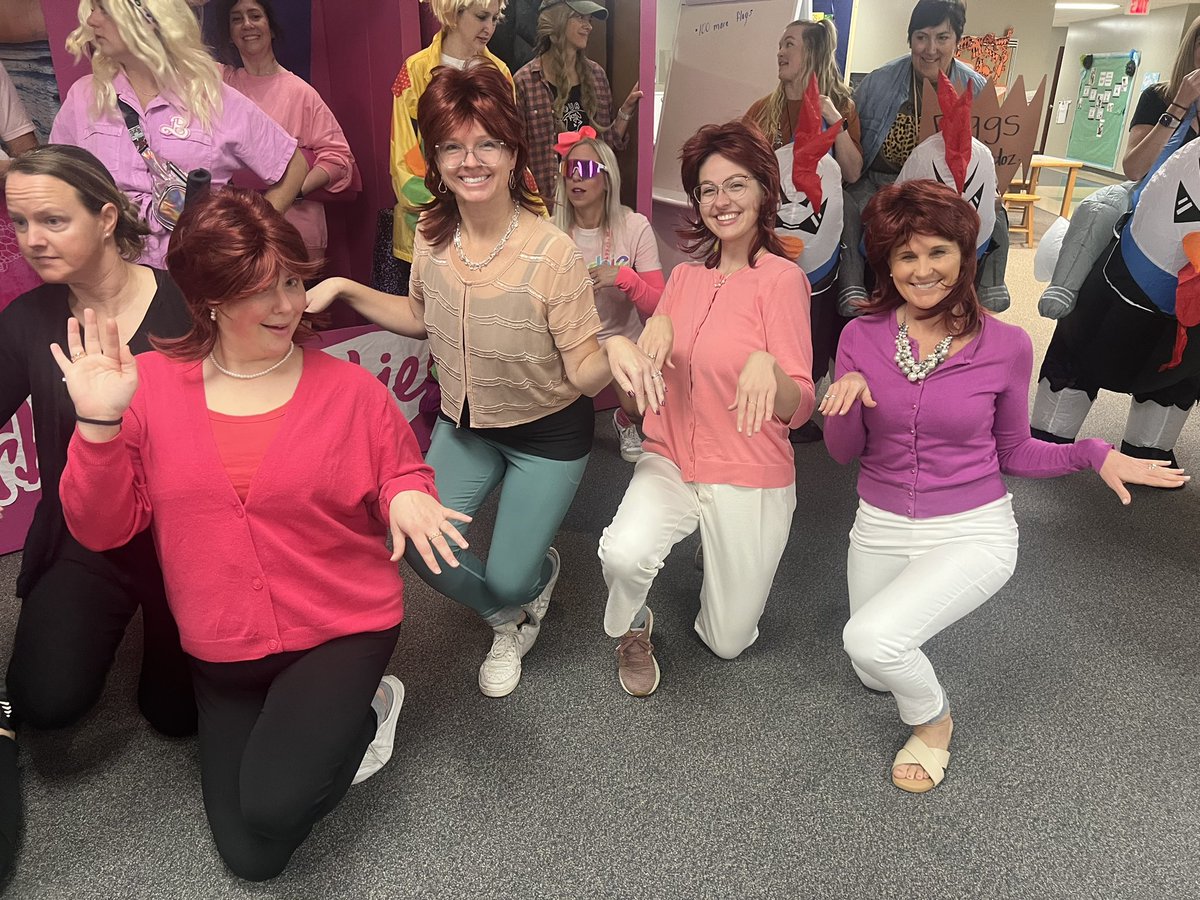 Safety workers , Care Bears, Motorola Walkie Talkies, Exercise Instructors, Barbies, Pete the Cat, Creepy Carrots, and Chickens were all seen at GRE today!! 😀