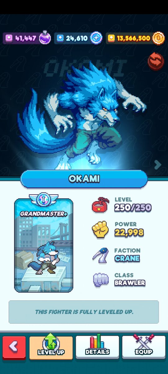 Now my wolf are 250.