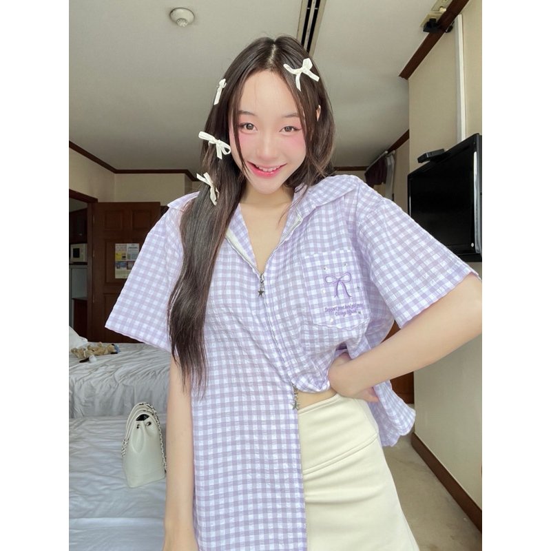 MSellkpop's tweet photo. ส่งต่อ @cintageshop 💗 สี gingham Violet 150.- 💜🐰รวมส่ง สีซีดกว่าปกตินิดนึง‼️ ดูรูปเพิ่มเติม dm มาได้เลยค่ะ #ส่งต่อstylistshop #stylist_shop #ส่งต่อcintage #cintage #cintageshop #ส่งต่อเสื้อผ้ามือสองสภาพดี #ส่งต่อเสื้อผ้า #ส่งต่อเสื้อผ้ามือ2 #ส่งต่อเสื้อผ้ามือสอง #mon2sun https://t.co/joEyVdMwu4