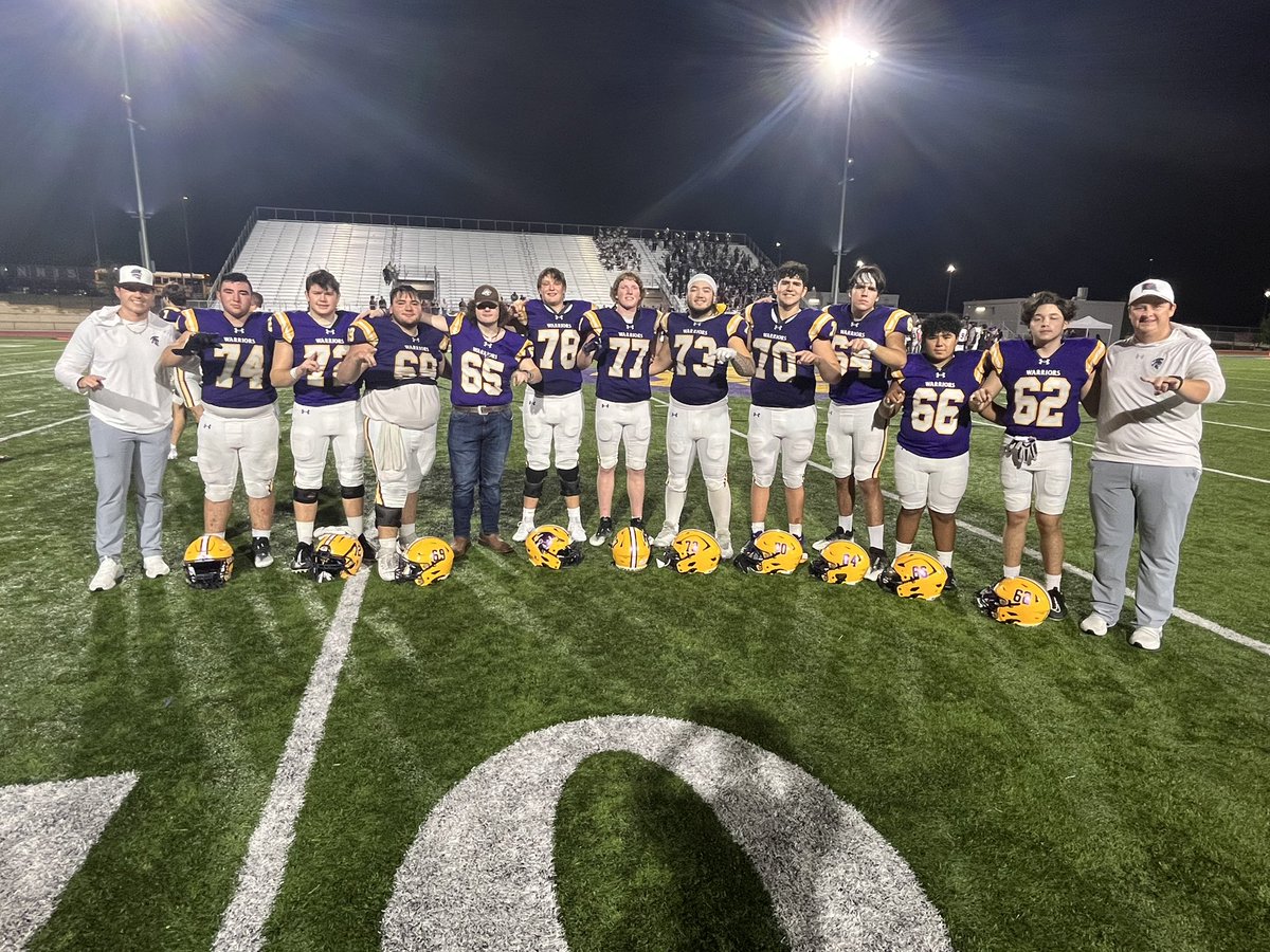 Coachbrycemac's tweet photo. Warriors stay undefeated in district! Got a big one next week, let’s get to work! 
#followtheherd🦬 #BurntheShips🔥 @FootballPieper @cisdnews https://t.co/TCRaJf3GWf