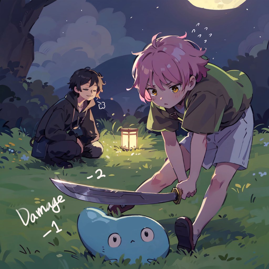 소년이 검을 스무 번 정도 휘둘렀을 때, 그제야 슬라임은 가루가 되어 사라지고 작은 크리스탈이 반짝거리며 땅에 떨어졌다.
슬라임 하나 처치하면 크리스탈 하나.
언제 100개를 다 모으지.

-공략법은 따르지 않는 게 국룰 1권 
002 흡혈귀 세계에 가게 되었습니다