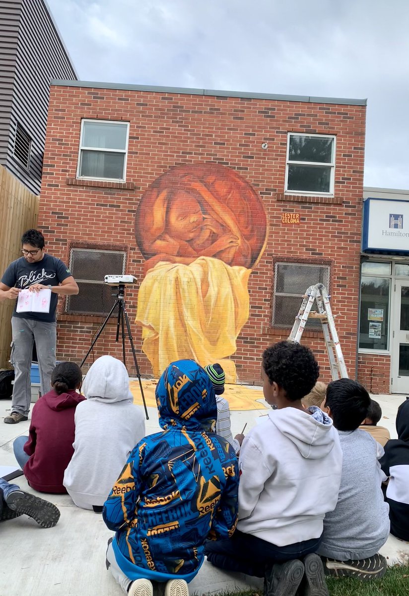 Debisvaccinated 💉😷Sloboda 🇺🇦 (@sloboda_lab) on Twitter photo Another great day out in the community this time @ Dr Davey primary school ✏️w @lestercolomaart 🗣️ to kids abt being healthy 👉🏻 part of the <a href="/aoc_study/">Art of Creation</a> & @at_theagh education program. Lester will be guiding kids thru 3wkshops on how to make a mural to send a message! 🎉<a href="/McMasterU/">McMaster University</a> Another great day out in the community this time @ Dr Davey primary school ✏️w @lestercolomaart 🗣️ to kids abt being healthy 👉🏻 part of the <a href="/aoc_study/">Art of Creation</a> & @at_theagh education program. Lester will be guiding kids thru 3wkshops on how to make a mural to send a message! 🎉<a href="/McMasterU/">McMaster University</a>