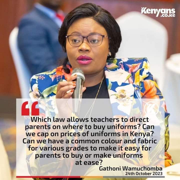 You are right Mhesh. This issue is very important & uniform is a significant part of the cost of education to parents. Your suggestion is valid. We either abolish uniform requirements for children all together or find a way to reduce this cost as you suggest @hon_wamuchomba