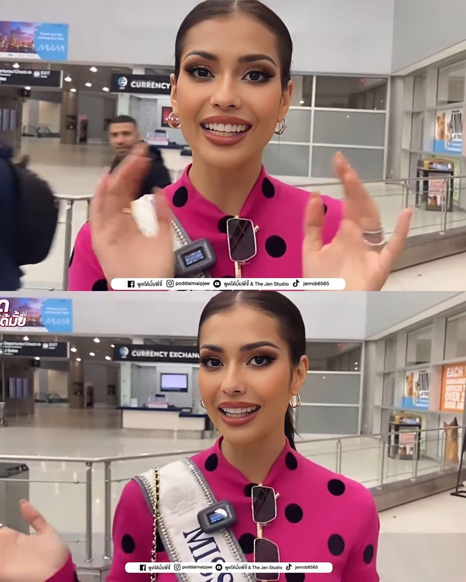 ayogulnie's tweet image. ถึง Miami แล้วค่าาา แอนเล่าว่าเจอจนท.สนามบินเป็นแฟนนางงามเขาบอกรอเจอแอน และจะเชียร์แอนที่เอลซัลวาดอร์ เขาน่ารักมาก แล้วแอนบอกต่อว่าตอนเปลี่ยนชุดในห้องน้ำก็เจอช่างแต่งหน้ากองที่เคยแต่งให้กับพี่มารีญาด้วย บอกทึมไทยเริ่ด มิสโหวต คนเชียร์เต็มไปหมด สู้ๆๆๆๆ #MissUniverseThailand2023