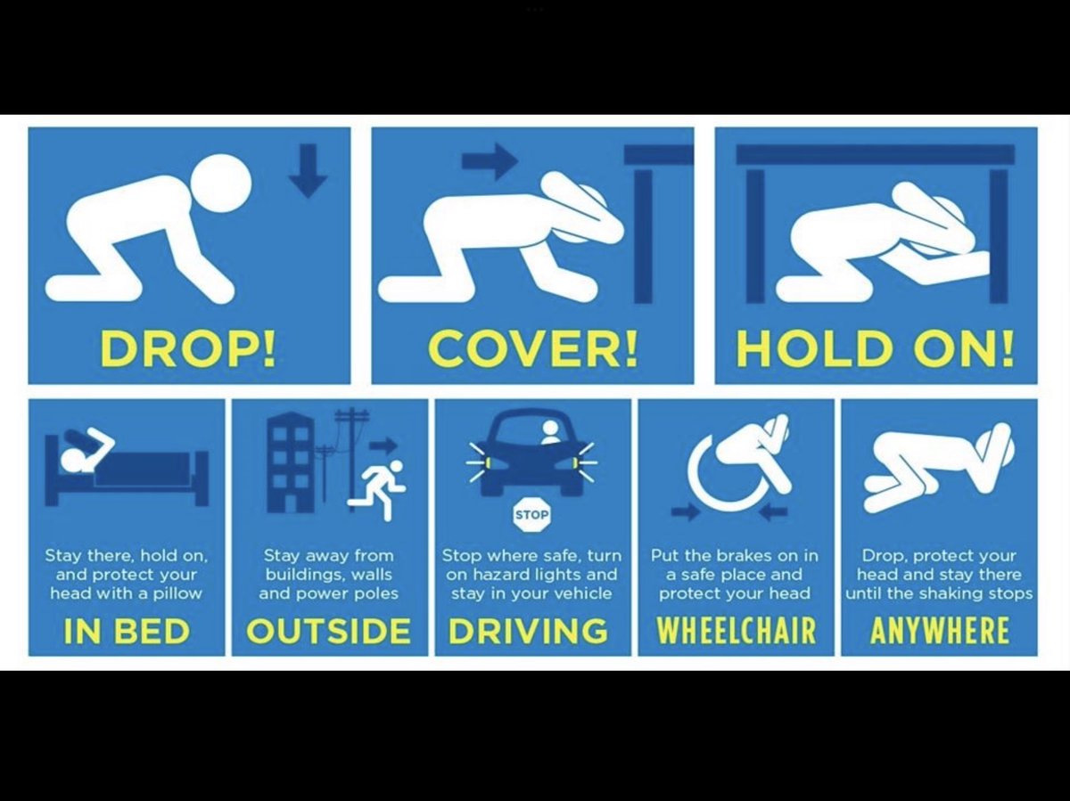 Hey @CityofSSF here is a good reminder of what to do when the next earthquake hits! #4.0 #DropCoverHoldON Be Safe Be Prepared @SSFCERT @SSFFire @CAgovernor @CalQuake @ListosCA @NWSBayArea
