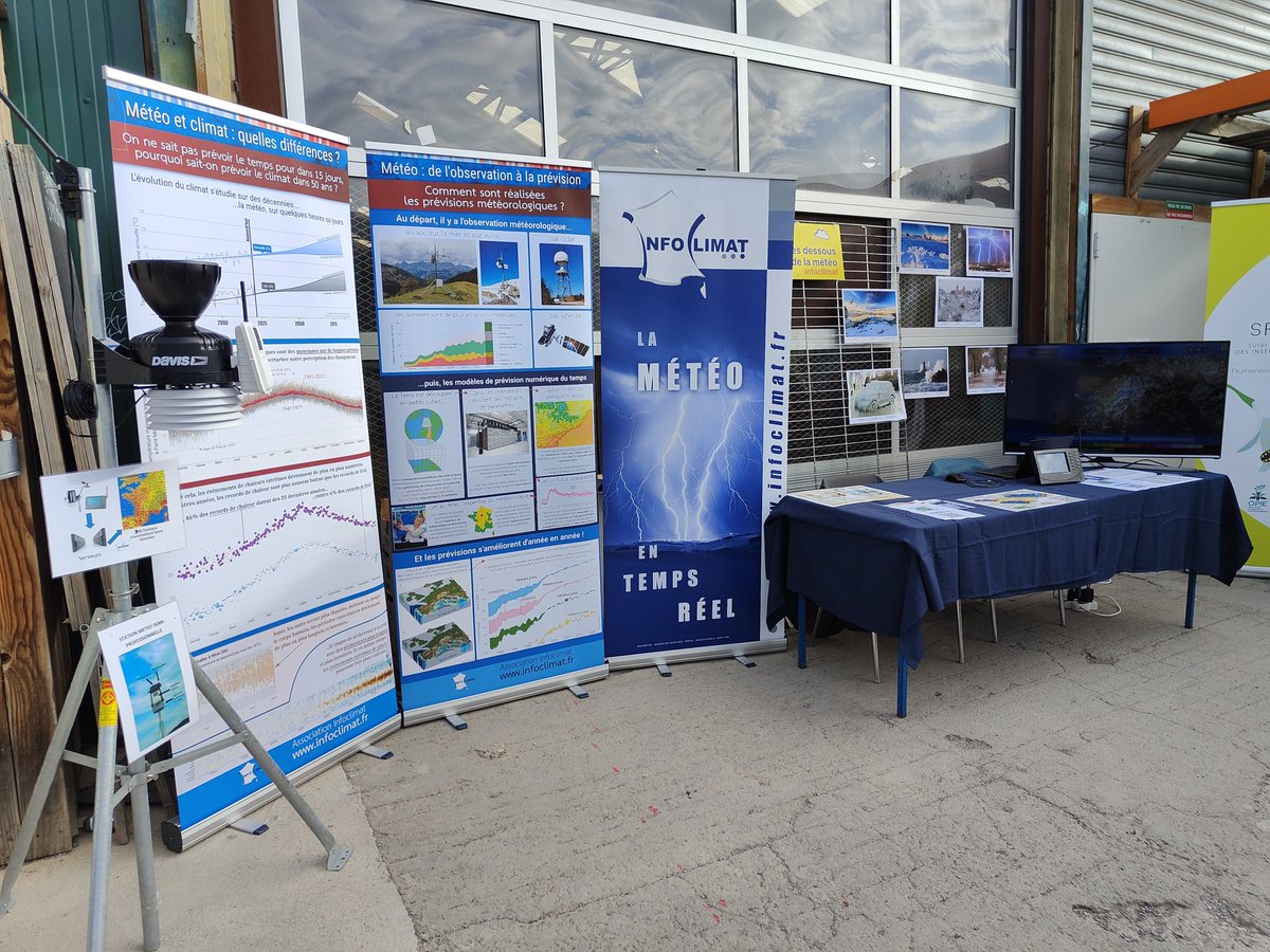 infoclimat's tweet photo. Passionnés et adhérents venez à notre rencontre ! Nous exposons ce week-end à @montpellier_ #halletropisme #festivalvasavoir @instantscience #sciencesparticipatives https://t.co/voJr70vSdS