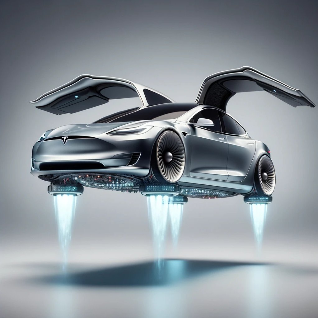 Mathexdnson's tweet image. Asking DALL-E what a @Tesla Model S will look like in the year 2200. 😍 Will @elonmusk approve?