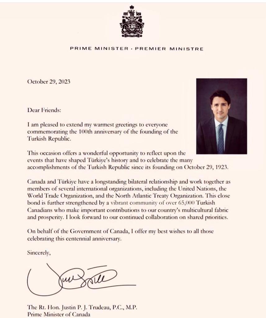 Wishing all my Turkish friends a wonderful 100th Anniversary !