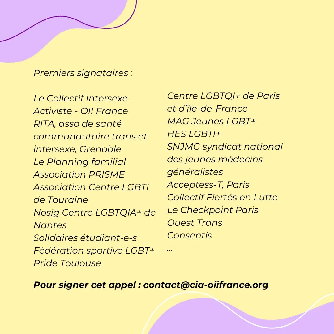 Le samedi 4 novembre 2023 à 17h30, nous, organisations de la société civile française, nous rassemblerons devant le Musée d’Histoire de la Médecine à Paris pour montrer notre engagement en faveur des droits des personnes intersexes.

#qvi2023 #intersexe