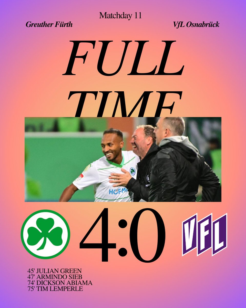2BundesligaPod's tweet photo. The winning number last night was four. Greuther Fürth and Fortuna Düsseldorf scored four apiece on their way to victories. Fortuna, at the moment are top of the table with St. Pauli and Hamburg to play tonight
#SGFOSN
#EBSF95 https://t.co/yzDuiBXsIq