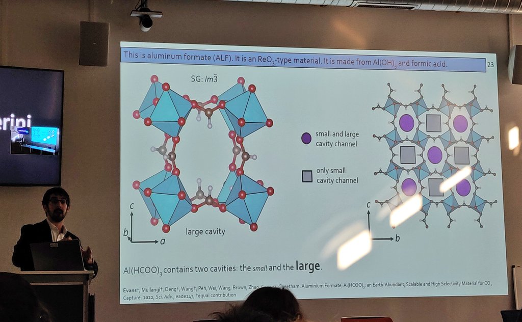Very inspiring talk by Hayden Evans @TightFives from @NIST during his visit at @EPFL highlighting the multiple applications of Al-formate (ALF) for gas separations. Congratulations for the great work! @EnergypolisVS @EPFL_CHEM_Tweet