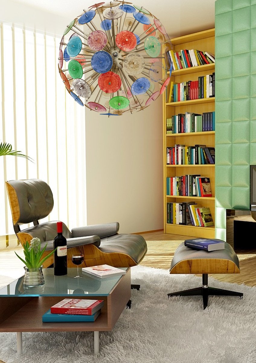 SimoEng3's tweet image. Italian Multicolors Murano glass discs sputnik chandelier , we love the colors and you ?

@simoeng_official