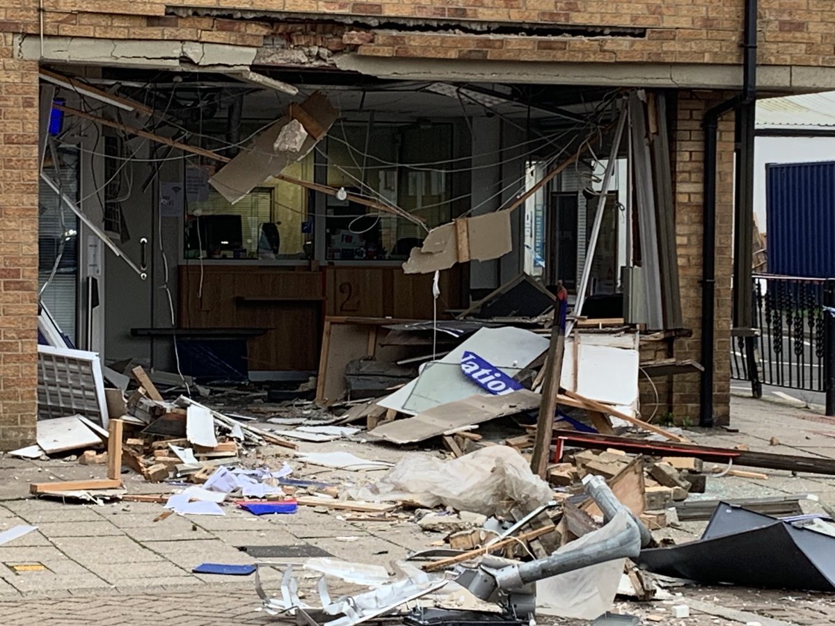 PTdavidlowndes2's tweet image. Ram raid at the Nationwide building society In Whittlesey in the early hours ⁦⁦@peterboroughtel⁩
