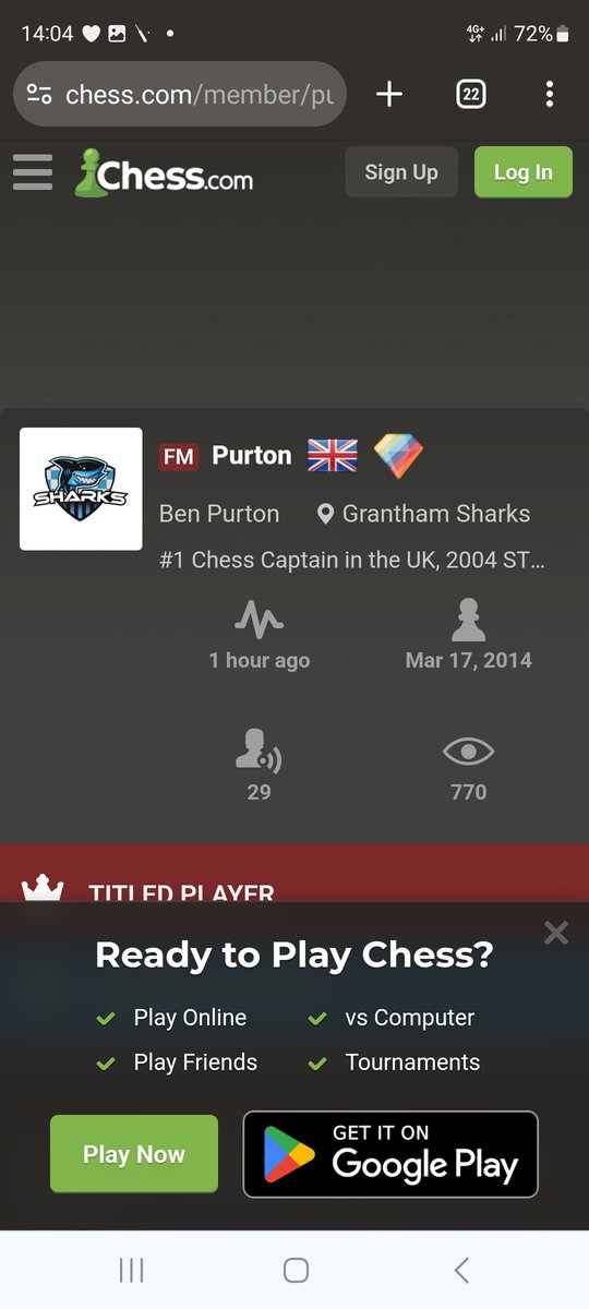 Titled Tuesdays here I come! <a href="/chesscom/">Chess.com</a>
