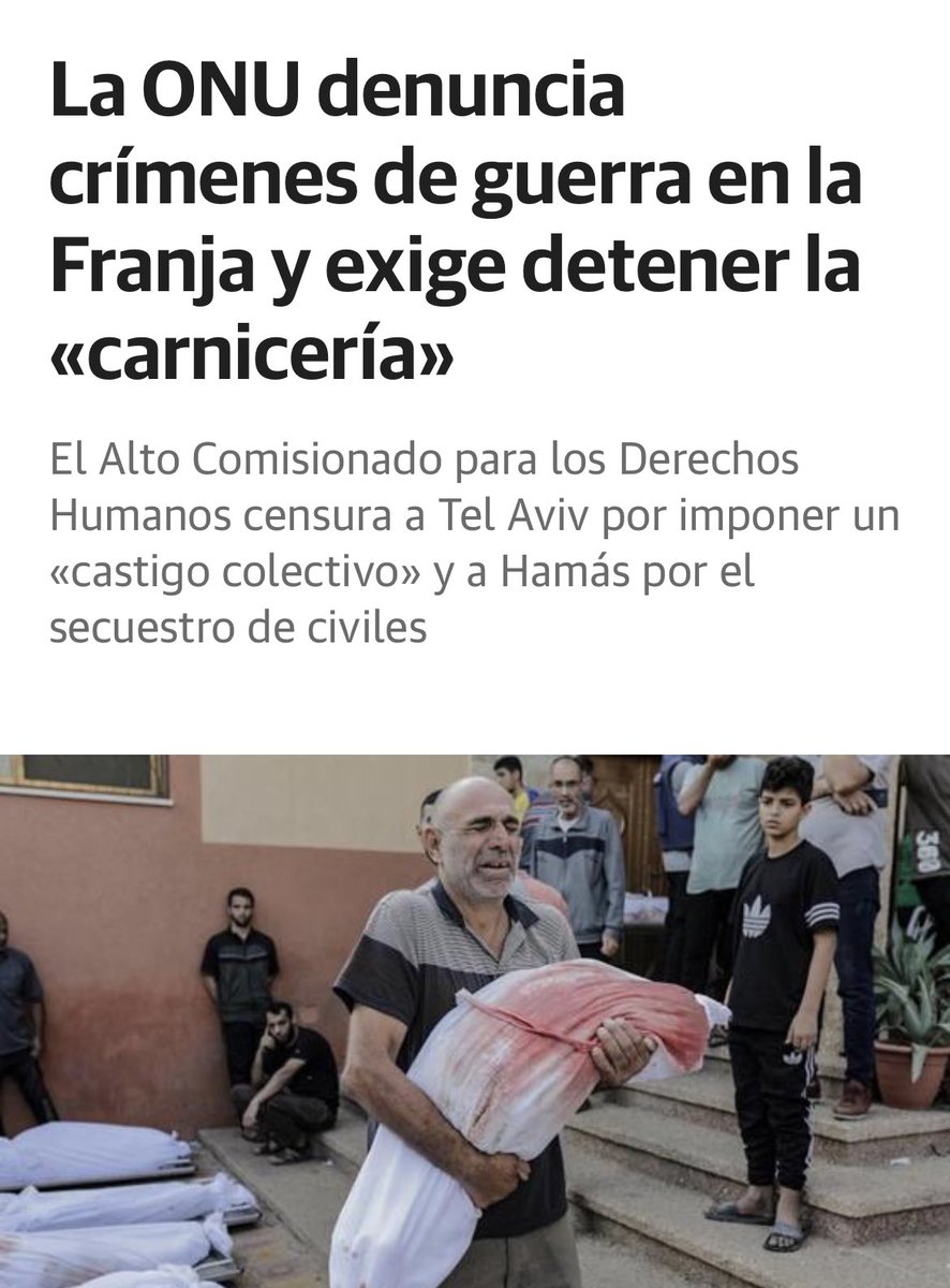 JesusCintora's tweet photo. La ONU denuncia crímenes de guerra en la Franja de Gaza y exige detener la «carnicería» https://t.co/BYGHsIkL3s https://t.co/pERBd2jSMc