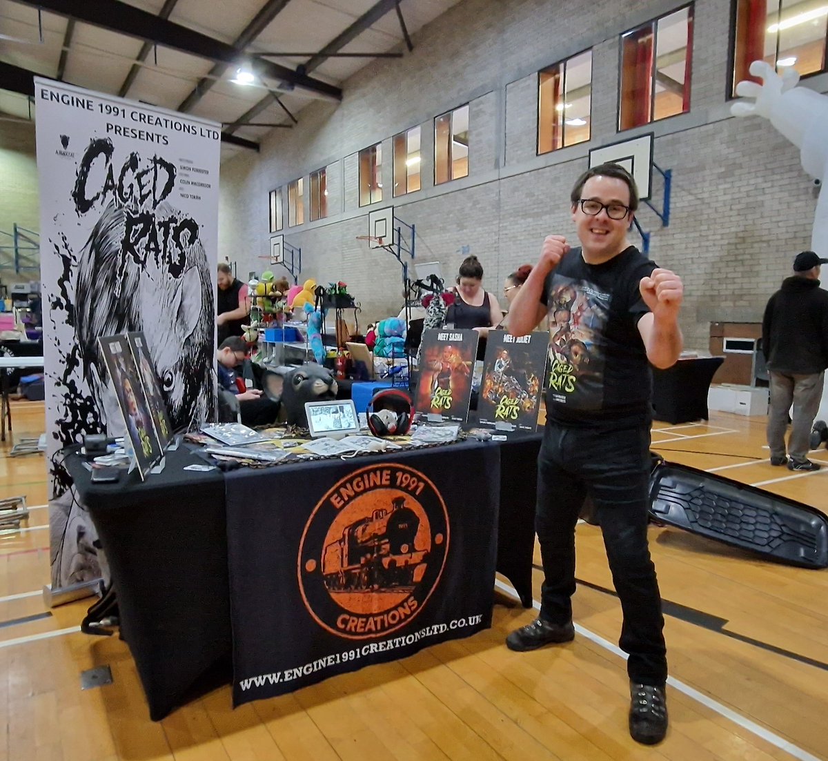 E1991Creations's tweet image. I'm set for the awesome @BGCPComicCon event today being held at the David Keswick Athletic Centre in Dumfries Scotland! 

Caged Rats The Comic Volume 1!, £10 each!

Come along!!, you will have a great time, I guarantee it!!!

#bgcp #comiccon #Dumfries #scotland #event #ready