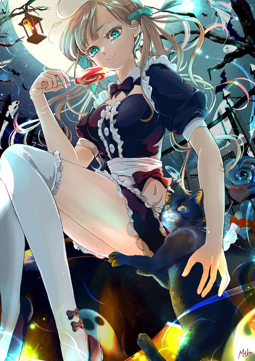 🎃Trick or treat♡🍭
"But even if I get treats, I might do tricks♡
Enjoy a spooky night♡"
#AZATOMAID #ゴデバしか勝たん

――――――――――
Just listed on the weeb3 world curated by <a href="/robek_world/">rwx</a> on <a href="/foundation/">Foundation 🌐</a> 
Shares and ♡ are really appreciated❗️
Link below⬇️