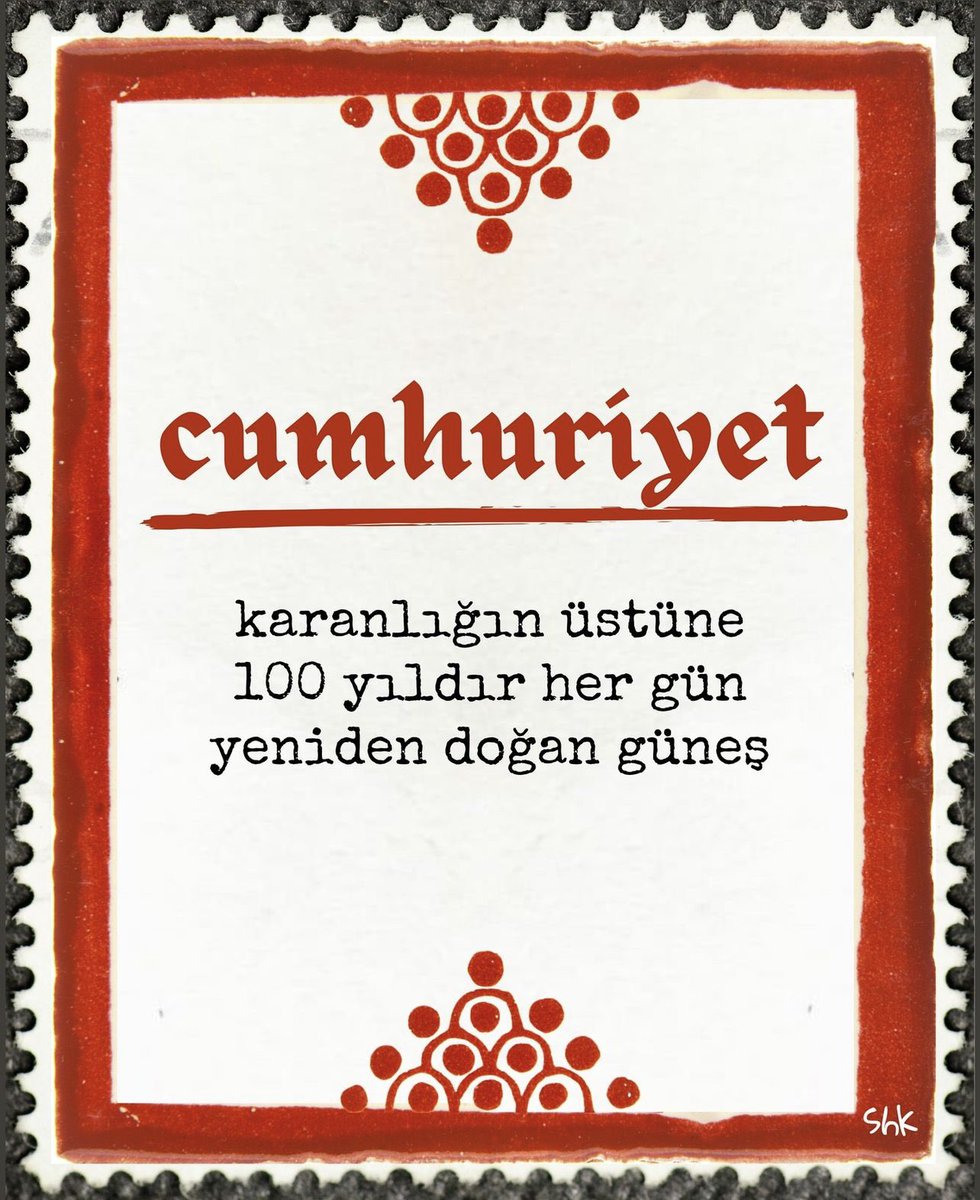 CUMHURİYET; Özgürlüğü, güneşli yarınları, bir çift mavi gözü hatırlatan kelime .. 🇹🇷