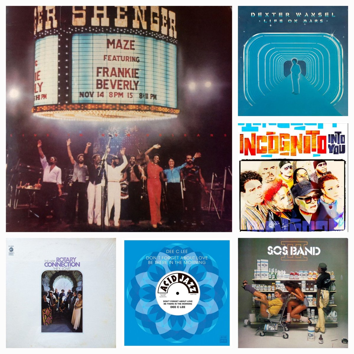 My Saturday selection of Music
#Maze | #FrankieBeverly
#DexterWansel
#Incognito
#SOSBand
#DeeCLee
#TheNewRotaryConnection