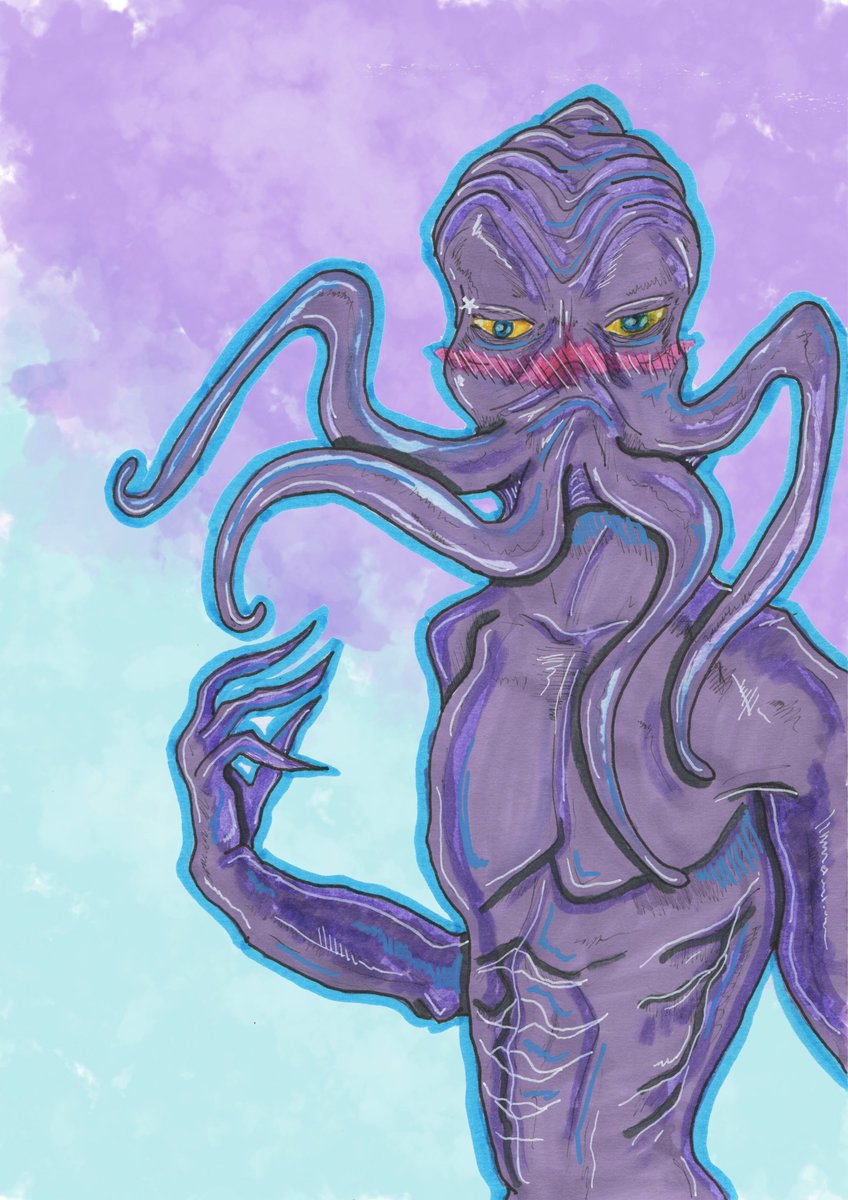 Lillian my OC from Monster Boyfriends is available on products on Redbubble! redbubble.com/shop/ap/154148… #oc #originalcharacter #illithid #mindflayer #monster #monsterboyfriends #monster #monsterboy #monsterlover #tentacles #tentaclemonster