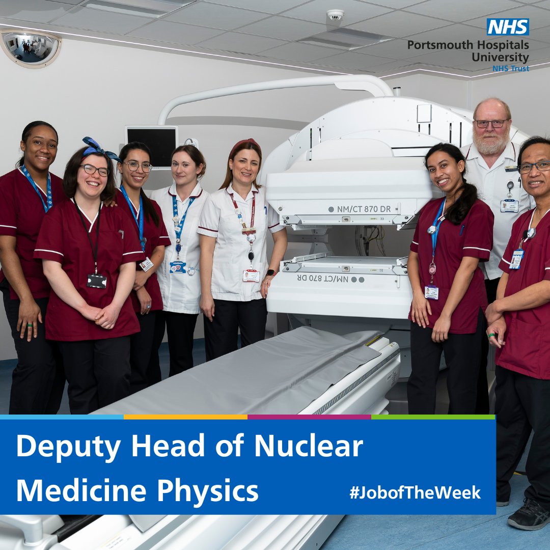PHU_NHS's tweet photo. Do you have experience of managing projects, resources and people? Interested in developing these skills?

We are currently recruiting for a Deputy Head of Nuclear Medicine Physics to join our Nuclear Medicine team.

Apply here: https://t.co/emxeFiEl27 https://t.co/eZnR22hsSE