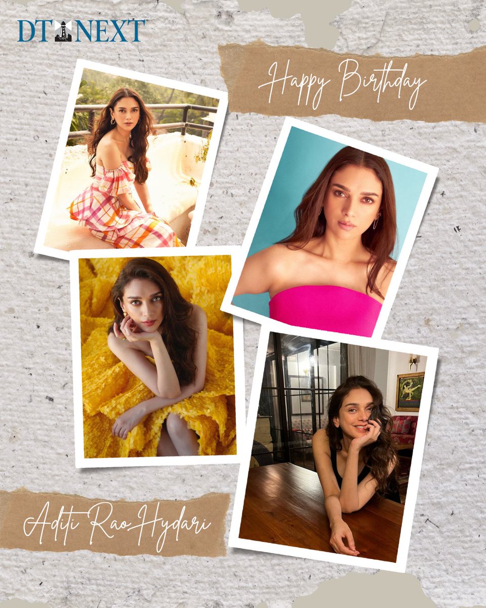 dt_next's tweet photo. DT Next wishes gorgeous actor @aditiraohydari, a happy birthday!
#HeySinamika #Padmaavat #KaatruVeliyadai #Psycho #Bhoomi #Mahasamudram #Murder3 #SufiyumSujatayum #Sammohanam #HappyBirthdayAditiRaoHydari #HBDAditiRaoHydari #AditiRaoHydari https://t.co/d8lf75X9Bs