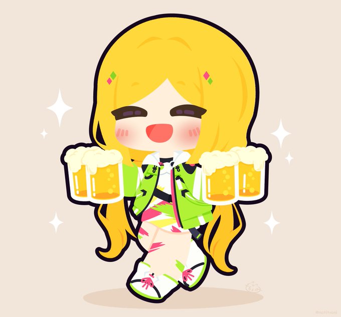 「blonde hair drunk」 illustration images(Latest)