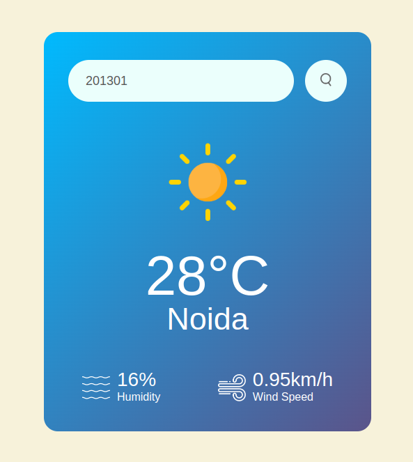 si21652239's tweet photo. 🌦️ Just finished a cool project! 🌧️ Now you can get weather info using a PIN code or place name. If it's not valid, it'll tell you! Plus, the UI changes with the weather. 🌞⛈️ #WeatherApp #CodingFun #UIUX #WeatherInfo

https://t.co/Aa7UXnRWYb https://t.co/70bifaGABD