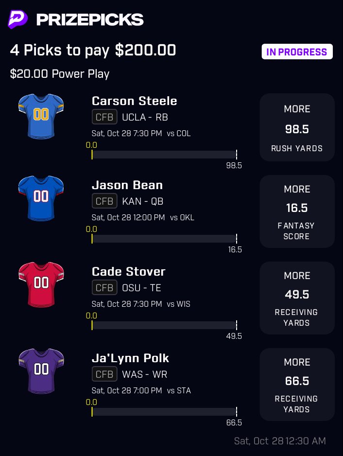 loganissues's tweet image. CFB 4 MAN ⭐️🏈

loving the matchups here. absolutely smashable lines for each of these guys.. 🔥

$50 giveaway if this goes 4/4. 🎰

like/rt to enter. ❤️

#PrizePicks | #GamblingTwitter
#PlayerProps | #GamblingX

time to bounce back. 💸