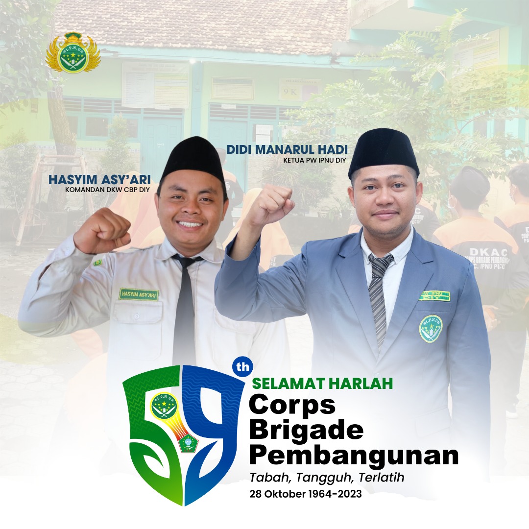 ipnudiy's tweet photo. Selamat Harlah Crops Brigade Pembangunan
"Tabah, Tangguh dan Terlatih"

28 Oktober 2023

______________
Pelajar Inklusif Akseleratif

Pimpinan Wilayah IPNU D.I Yogyakarta https://t.co/neua8lzmgw