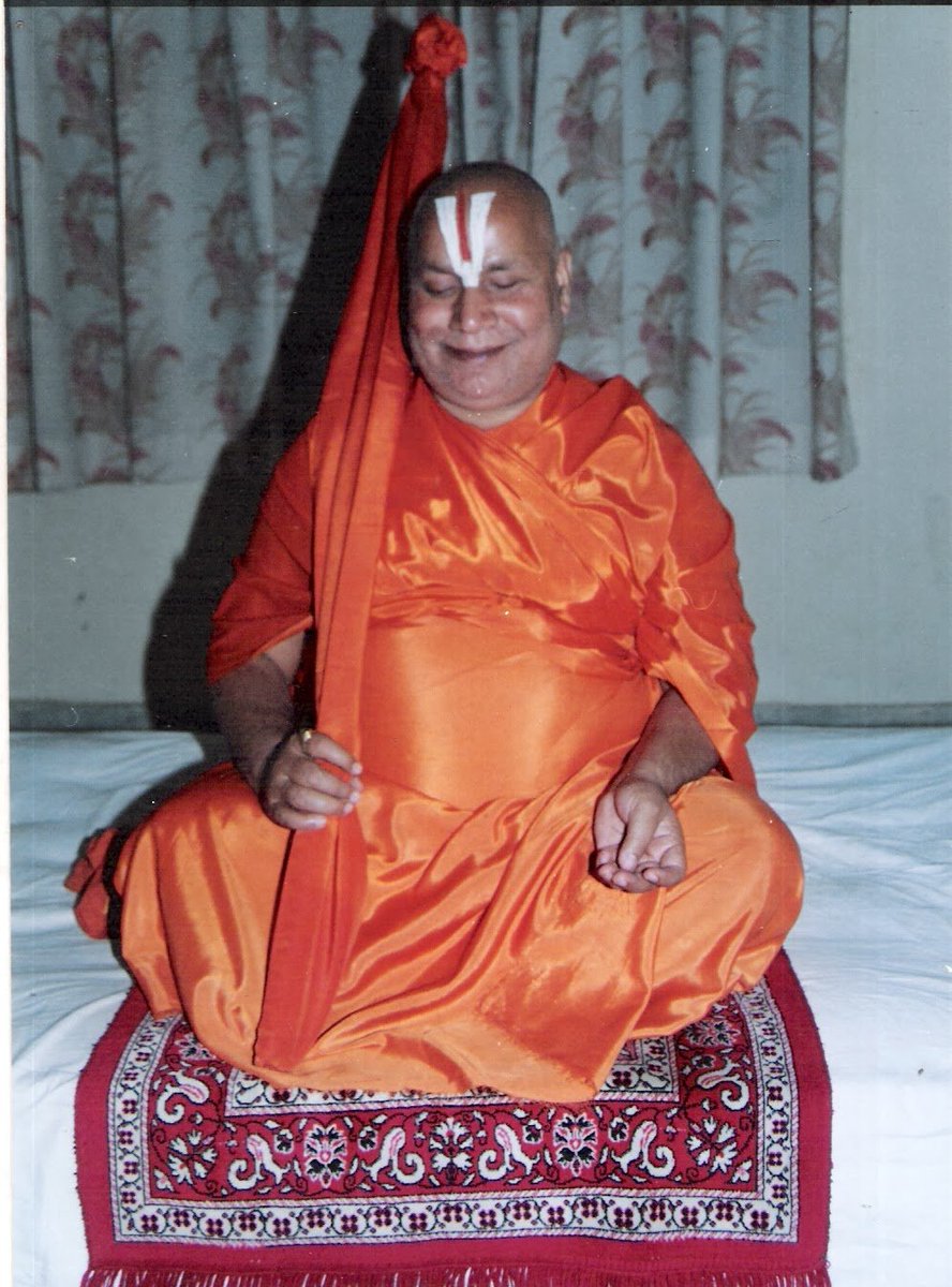 TheEmissaryCo's tweet photo. Swami Rambhadracharya

-Blind since the age of 2; never used Braille, learned from memory
-Speaks 22 languages
-Authored more than 100 books, 50 papers
-Includes Sanskrit commentaries on the Prasthantrayi
-Authored a critical edition of the Ramcharitramanas
-Submitted evidence & interviewed for Ram Janmabhoomi case
-Established schools for handicapped children
-Attained the title of Jagadguru Ramanandacharya

A life well lived against the odds.

A Mahatma 🙏🏽