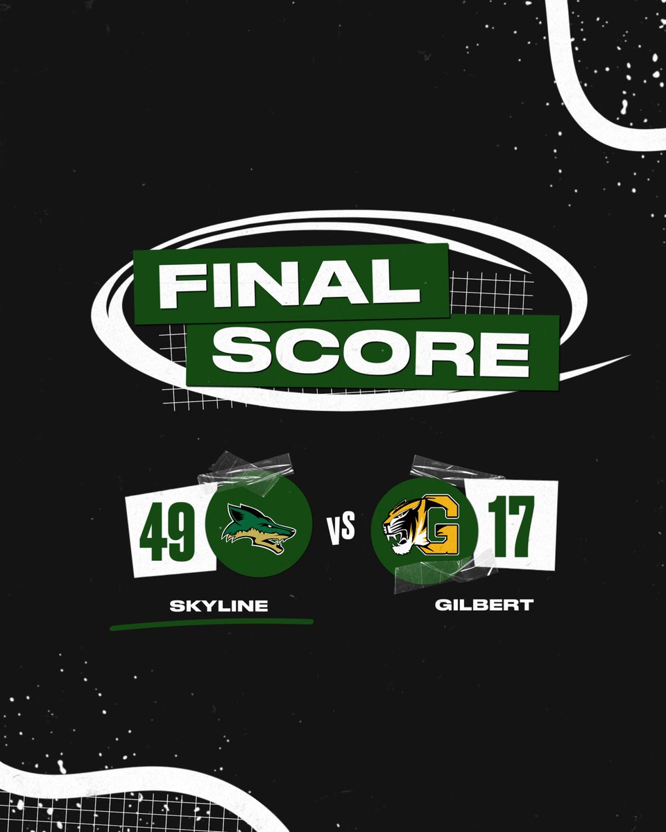 Skyline Coyotes Football (@footballcoyotes) on Twitter photo Final from THE DEN! #FearTheHowl #WeNotMe #AttitudeAndEffort <a href="/gridironarizona/">Gridiron Arizona</a> <a href="/KevinMcCabe987/">Kevin McCabe</a> <a href="/JUSTCHILLY/">Just Chilly</a> <a href="/CodyTCameron/">Cody Cameron</a> <a href="/azc_obert/">Richard Obert</a> Final from THE DEN! #FearTheHowl #WeNotMe #AttitudeAndEffort <a href="/gridironarizona/">Gridiron Arizona</a> <a href="/KevinMcCabe987/">Kevin McCabe</a> <a href="/JUSTCHILLY/">Just Chilly</a> <a href="/CodyTCameron/">Cody Cameron</a> <a href="/azc_obert/">Richard Obert</a>