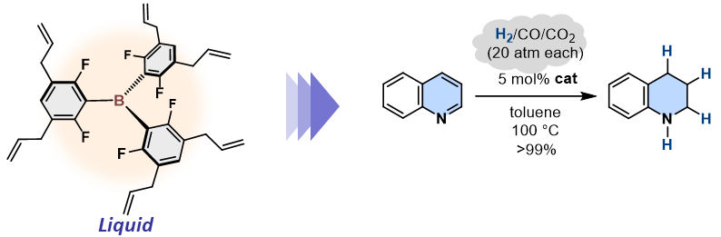 YHoshimoto's tweet photo. Happy to share the final version of our latest contribution @thiemechemistry.

What would you like to try using this "liquid" triarylborane?

Polymerization?
Immobilization?
Post-functionalization?
or #hydrogen separation with #LOHC from crude-H2?

https://t.co/WuJ6tD31iM https://t.co/NMnj10sZUm