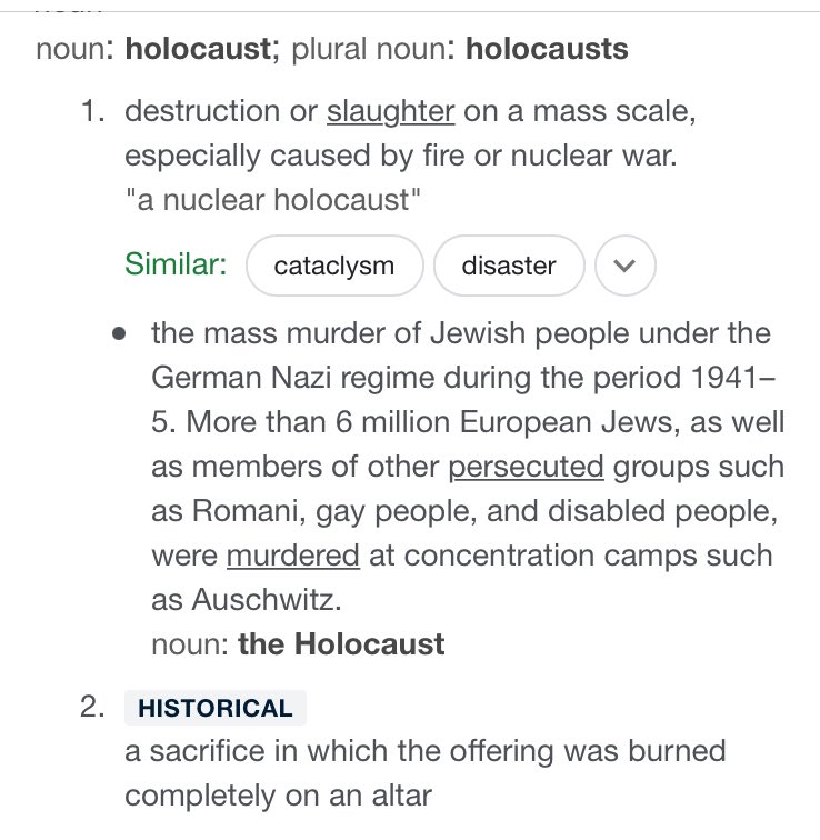 Holocaust definition needs updating