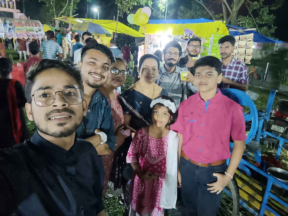 debasish__deka's tweet photo. We're having an absolute blast with my incredible squad, making unforgettable memories on this magical Dussehra night! 🎉🌙 #FestiveFun https://t.co/E6pEQVP5sz