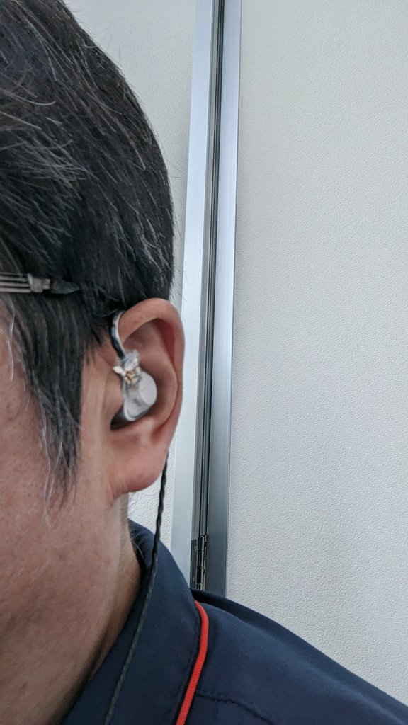kindo3's tweet photo. FitEar IMarge（イマージュ）。新型フルレンジBAユニットに静電型ツイーターを組み合わせたハイブリッド1+1構成。ケーブルは#007が組み合わされています。ステムはより小型化され、様々な耳へのフィット感向上を狙いました。 https://t.co/7pn53zgNWc
