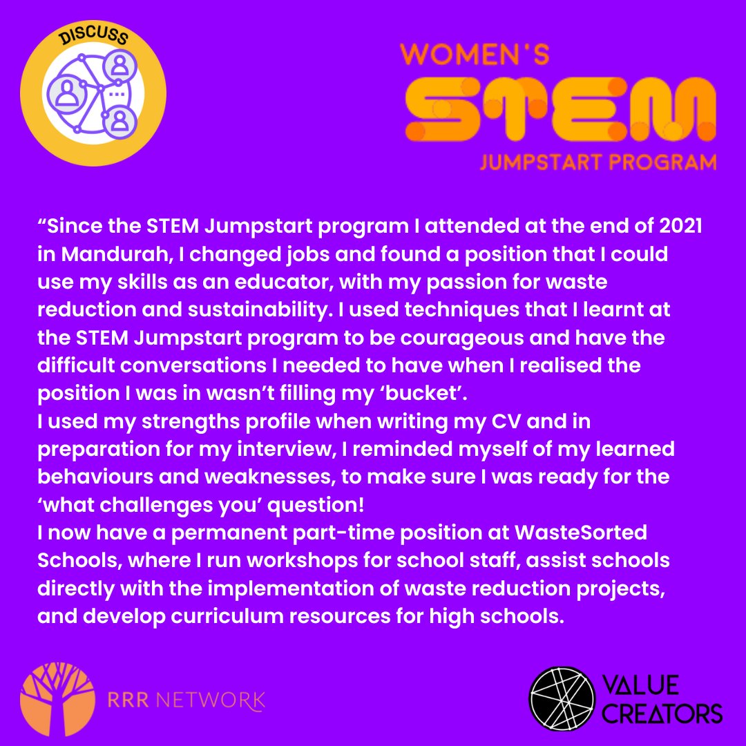 ValueCreatorsPL's tweet image. *STEM ALUMNI SPOTLIGHT*

Hannah attended our program at the end of 2021 which led to her landing a role that suits both her skills and her passion.

Here is her story shared at our annual Connect Forum
We love hearing about your journeys!