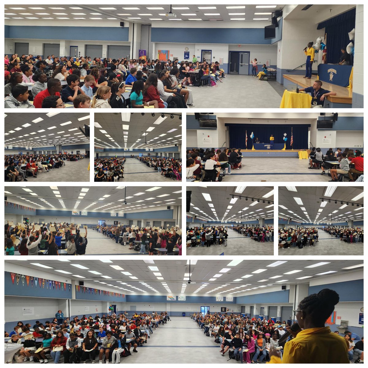 #VLMS is happy to present our Honor Roll Celebration Ceremony! Students who finished Quarter 1 with A's and B's were able to celebrate their accomplishments with our admin team/teachers and their parents/guardians. We are so proud of you all! #BoltUp #ThunderNation
