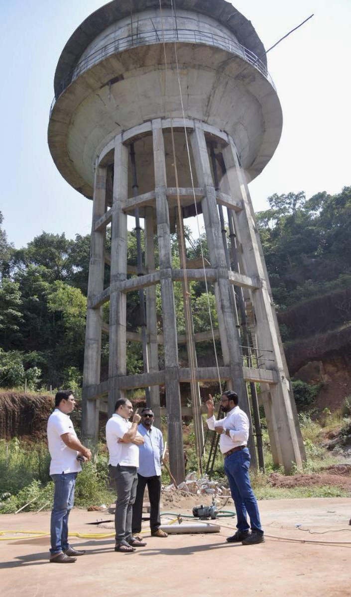 Inspected the Over Head Reservoir (OHR) in presence of panchayat members in a step forward towards resilient water supply. This project is vital towards improvising our own water storage network in Salvador-Do-Mundo and its surrounding areas. #Water #OHR #Porvorim #WaterStorage