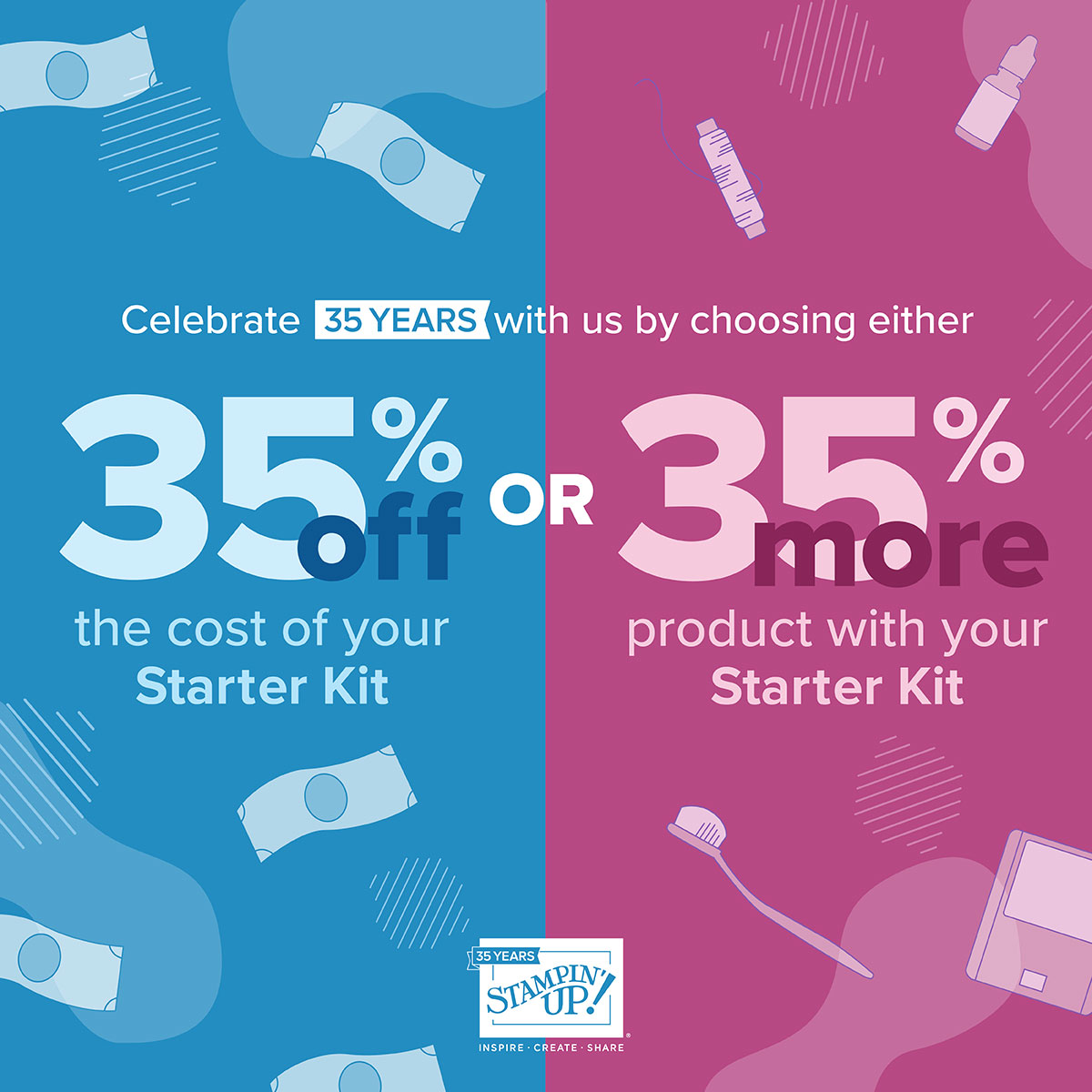 sheilahodesign's tweet photo. 🎉 Only ONE DAY LEFT! Join Stampin' Up! by October 31st &amp; choose 35% OFF your Starter Kit or 35% MORE product. Your creative journey, your way! Plus, enjoy free shipping &amp; access to our exclusive OnStage event. Don't miss this! 
https://t.co/d22Ou0GCkT

#JoinMyTeam #stampinup https://t.co/pym58CFfhj