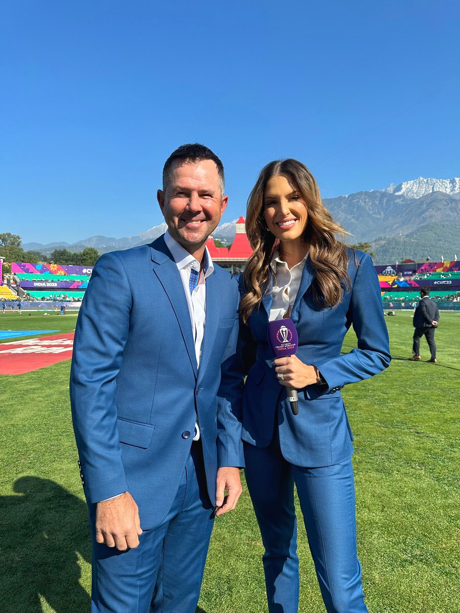 Look who’s arrived to the @icc @cricketworldcup ?! Pre-show with the GOAT @RickyPonting 👊🏼 🏆