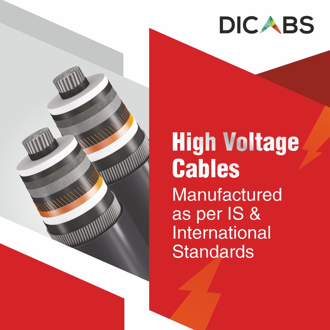 DICABS offers high voltage cables, ranging from 33 kV to 132 kV, which are well-suited for both power transmission and distribution purposes.
#DICABS #HighVoltageCables #CablesAndWires #PowerTransmission #CablesManufacturers